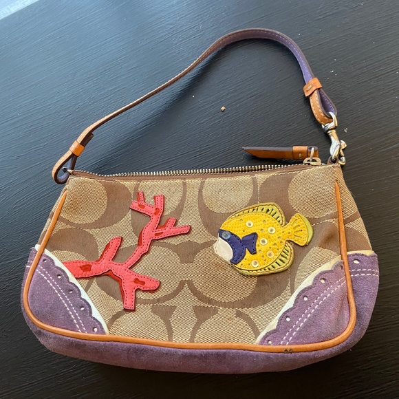 COACH shoulder bag/ small purse - tropical fish - Picture 2 of 5